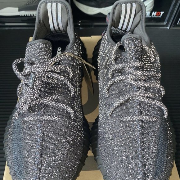 Adidas Originals Yeezy Boost 350 V2 Black Static Reflective Women's Shoes - Picture 5 of 8